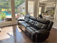 Leather Sofa with 3 motorized recliners