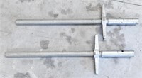 Pair of 29" long scaffolding adjustable leveling