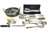 Mixed Group of Silverware, Utensils & More