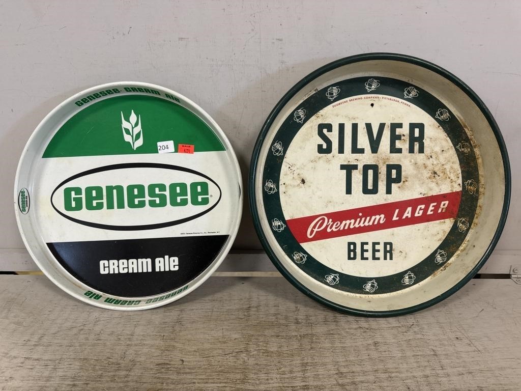 Genesee and Silver Top Beer Trays