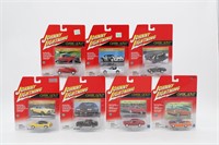 (7) Johnny Lightning Classic Gold Die Cast Cars