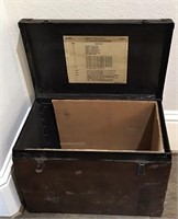 VINTAGE METAL SMALL TRUNK