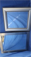 2 Metallic Finish Framed Mirrors