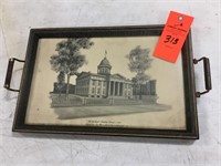 ‘68 Illinois state capitol print on tray