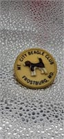 Mt. City Beagle Club Frostburg, MD Pin Back Button
