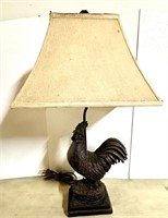Vintage Rooster Lamp with Shade