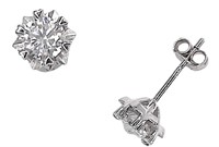 925S 0.5ct Moissanite Diamond Stud Earrings