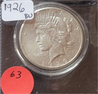 1926 BU SILVER PEACE DOLLAR