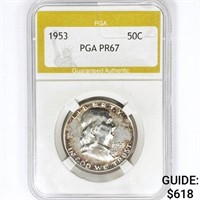 1953 Franklin Half Dollar PGA PR67