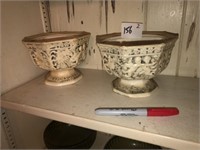 (2) Glazed Pottery Bowls