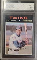 1971 Rod Carew Signed Topps #210 Graded 9