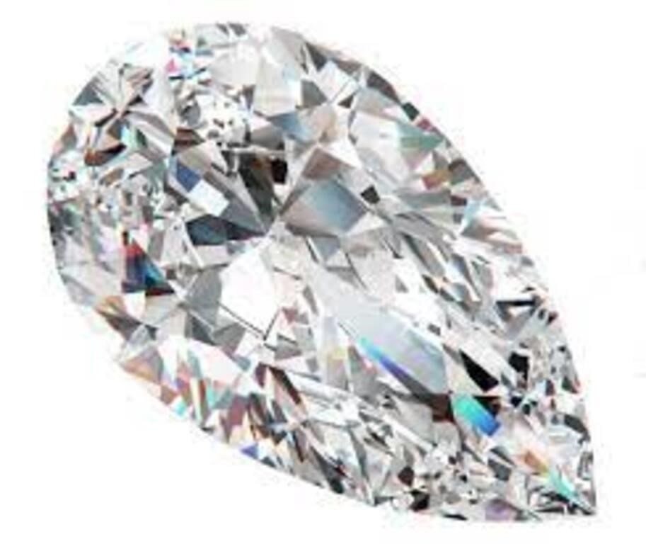 Pear Cut 4.17 Carat VVS2 Lab Diamond