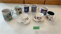 Tea cups, and Christmas mugs