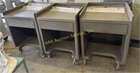 (3) Cambro industrial cafeteria plastic cashier