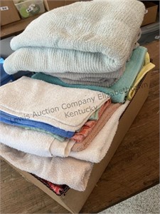 Box of towels and washcloths