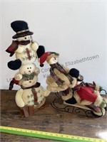 Plush snowman Christmas decorations