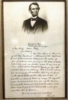 Abraham Lincoln Bixby Letter Framed Print