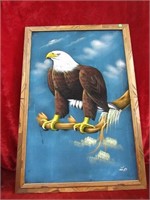 Eagle on Felt. Artist signed.