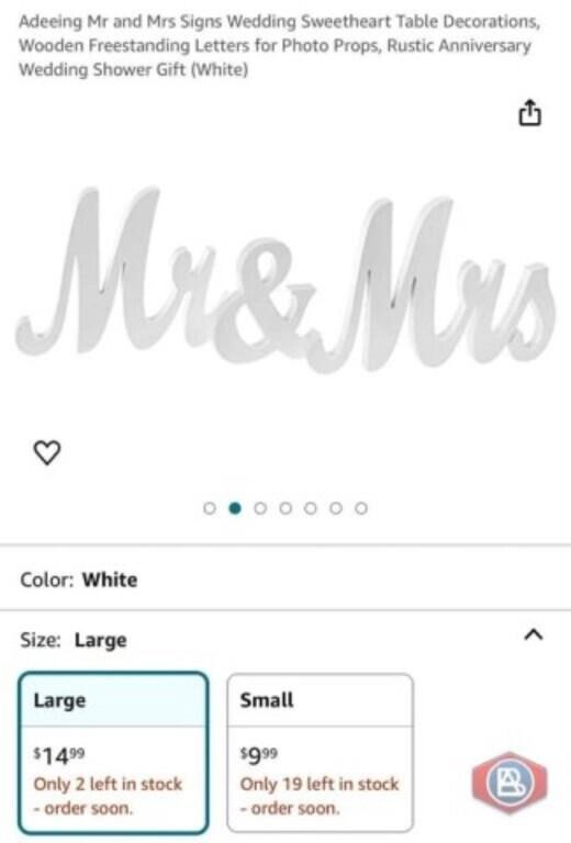 New 53 sets; Adeeing Mr and Mrs Signs Wedding