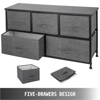 Fabric Dresser Organizer with 5 Drawers, Wide Dres