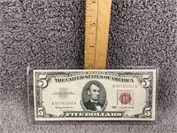 Nice, 1963 $5 Red Seal Bill