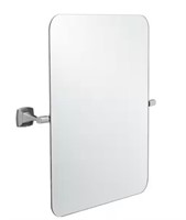 23 in. Frameless Square Bathroom Wall Tilt Mirror