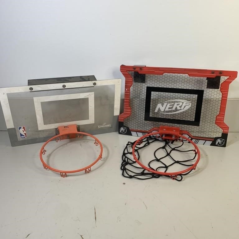 2- Nerf NBA Over The Door Basketball Hoops