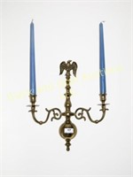 Brass Wall Candleholder with Eagle