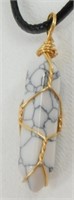 Natural Quartz Wire-Wrapped Crystal Pendant -