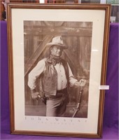 JOHN WAYNE - THE COWBOYS FRAMED B&W PRINT