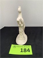 Pottery White Horse Figurine