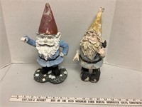 2 gnome yard ornaments