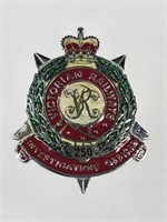 VICTORIA AUSTRALIA RAILWAY ENAMELED BADGE