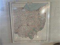 State of Ohio Hanging 37"H x 34"W, Clock, 2