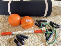 Group Of Assorted Exercise Items