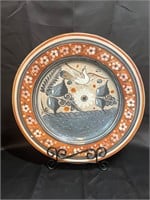 Vintage Tonala Mexican Hand Painted Plate