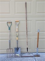 Garden Fork, Spade Shovel, Garden Rake, Sledge