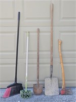 Axe, Shovels, Brooms