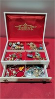 Estate jewelry box full of jewelry