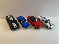 Lot of 4 Pull Back Toy Cars
