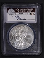 2014 $1 Silver Eagle PCGS MS69 Mercanti Sig.
