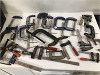 LARGE LOT OF MISC "C" CLAMPS