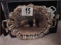 CHIPPENDALE TRAY 23 X 16 BY WM, ROGERS & SON
