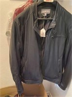 MENS BLACK LEATHER JACKET -  MICHAEL KORS