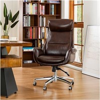 glitzhome PU Leather High-Back Office Chair