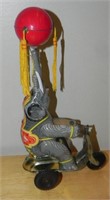 Vtg Tin Litho Circus Elephant Wind Up Toy
