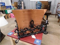 COPPER PLANTER WITH IRON STAND