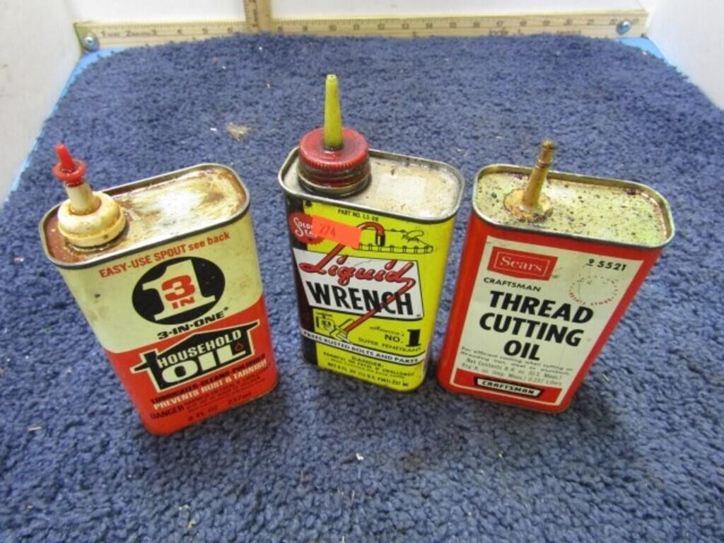 3-- OIL TIN CANS