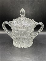 9” Double Handled Crystal Candy Dish-Has Been