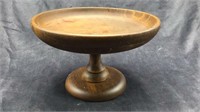 Polished Wooden Pedestal Bowl